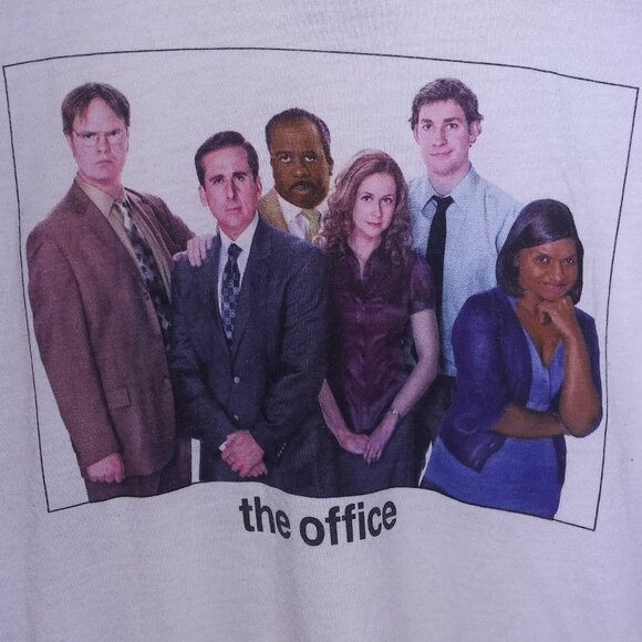 The Office Cast White Short Sleeve Tee Shirt Size L NBC Universal Television - Picture 2 of 8
